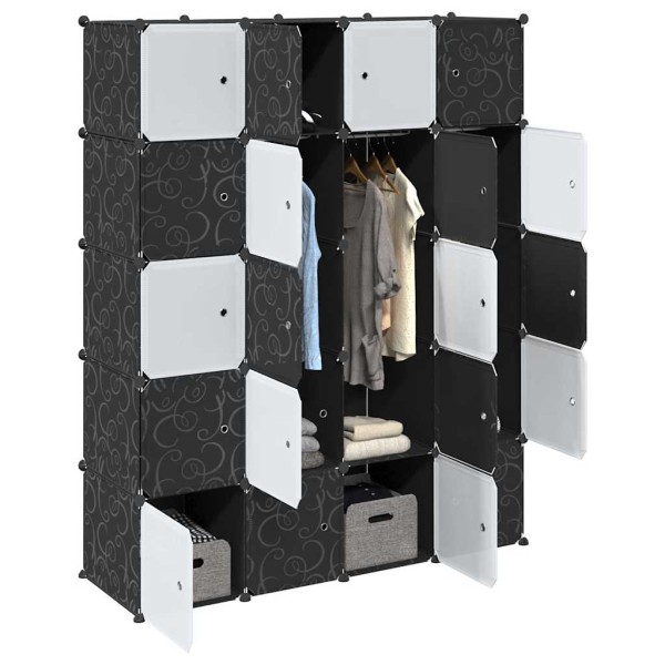 Storage Cube Organizer with 20 cubes and suspended bars PP