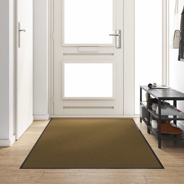 Door mat Brown and black 120 x 300 cm Polyamide and PVC