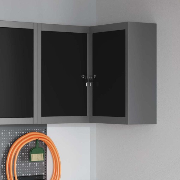 Tool cabinet with shelf Black and gray 55 x 55 x 55 cm