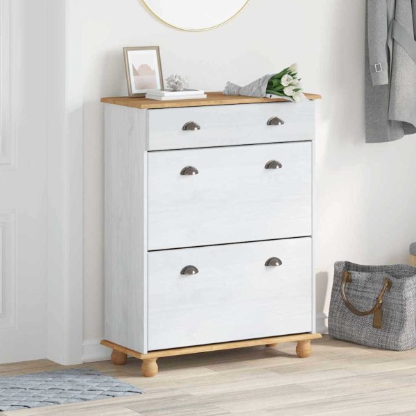 Batu box ASKIM White 85 x 35 x 108 cm Solid pine wood