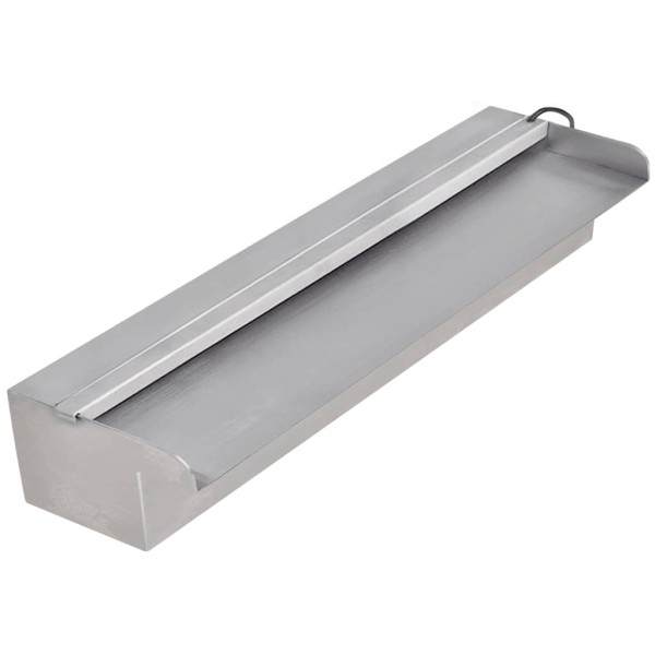 Basin fountain with LED, 45cm, rectangular, stainless steel
