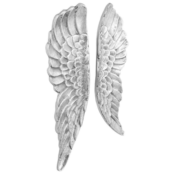 Wings sculpture Silver 31 x 5 x 91 cm Aluminium