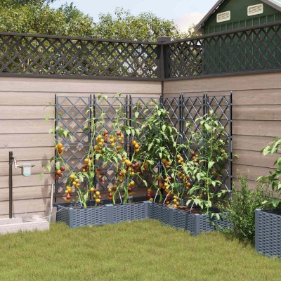 Garden pot 5 pcs Light Grey...