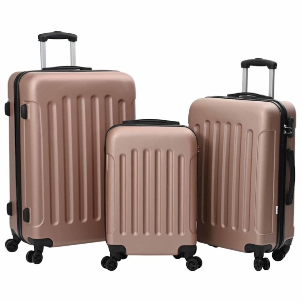 Lagamine 3 pcs Pink gold 50 x 31 x 78 cm ABS plastic