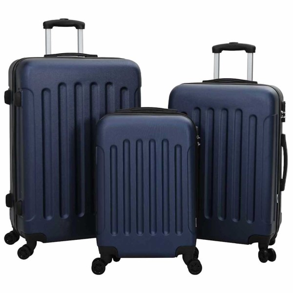Lagamine 3 pcs Dark blue 50 x 31 x 78 cm ABS plastic