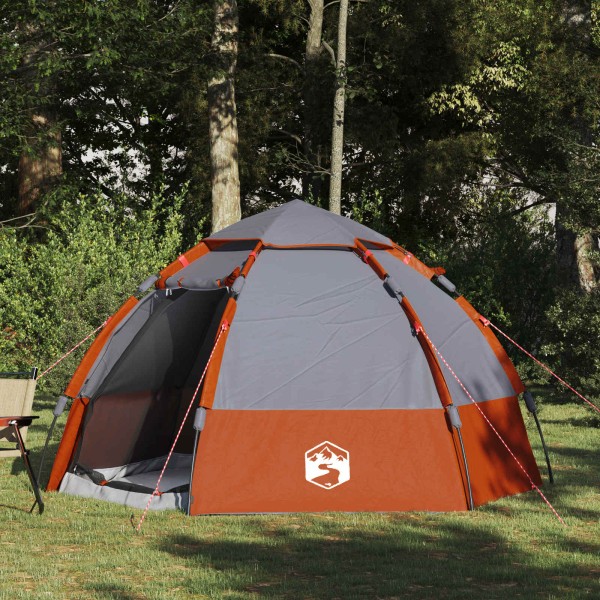 Fast release instant tent Gray and orange