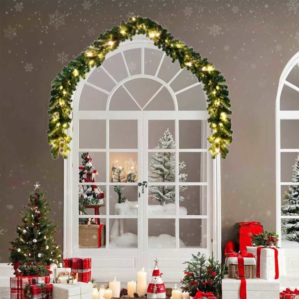 Christmas Girland with 600 LED 2 pcs Green PVC
