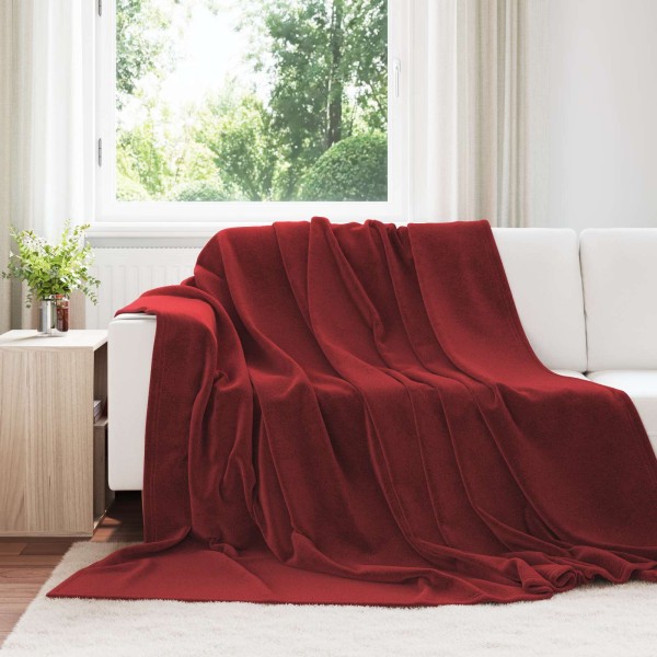 Throw blankets 6 pcs Bordeaux red 240 x 270 cm Flyse