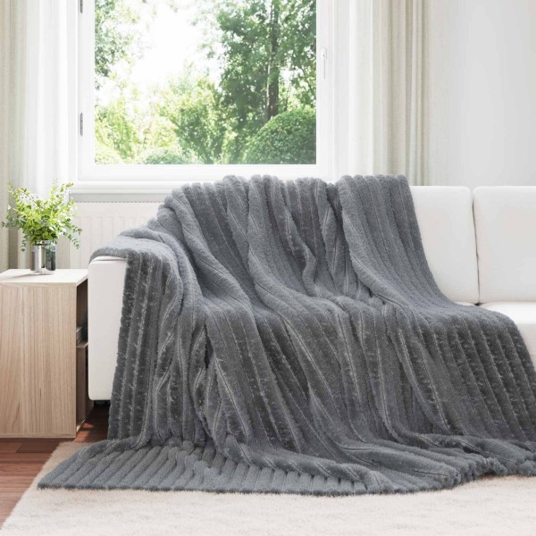Throw blankets 6 pcs Dark gray 270 x 240 cm Flyse
