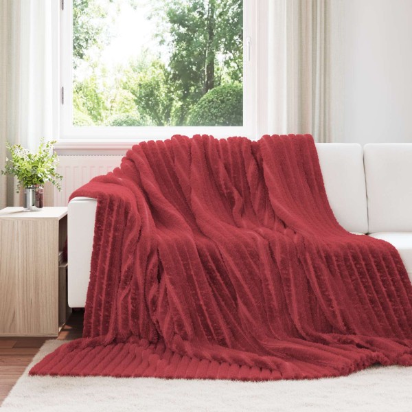 Throw blankets 6 pcs Bordeaux red 240 x 220 cm Flyse