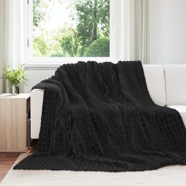 Throw blankets 6 pcs Black 240 x 220 cm Flyse