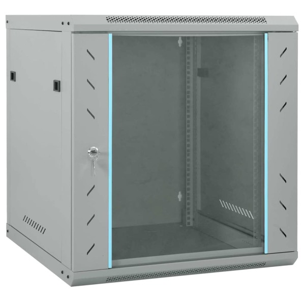Network cabinet with storage Gray 60 x 60 x 65 cm Steel