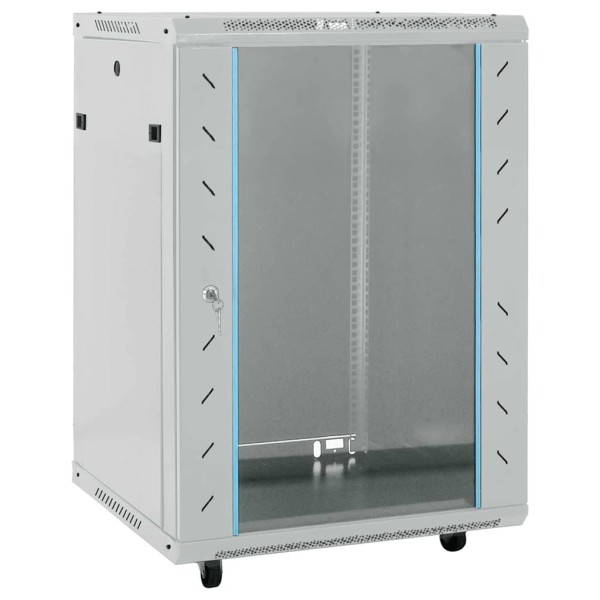 Network cabinet with storage Gray 60 x 60 x 80 cm Steel