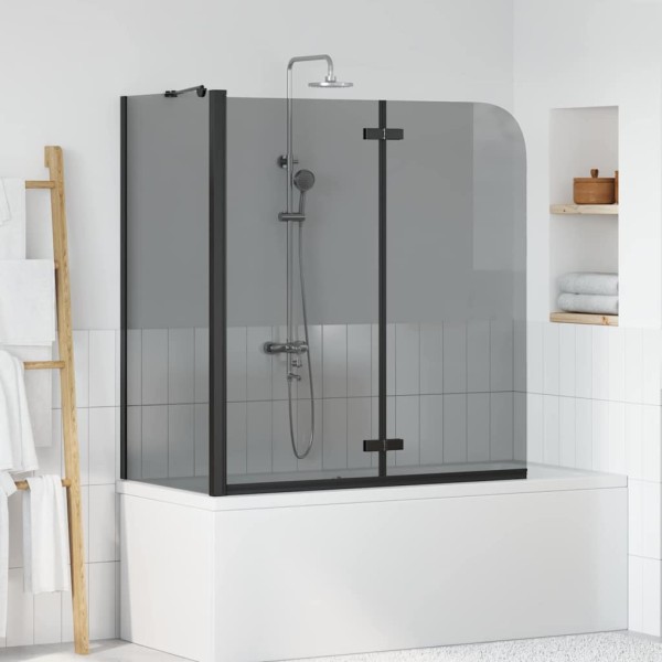 Shower cabinet curtain Black 120 x 68 x 130 cm