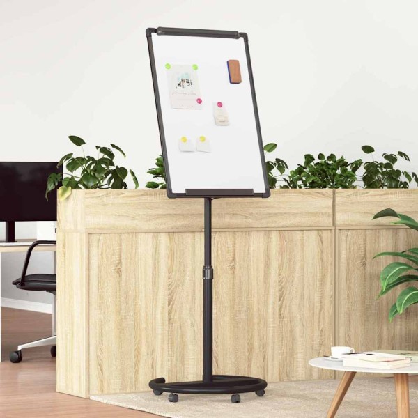 Magnetic board with wheels Black and White 62 x 62,5 x 197 cm EPS