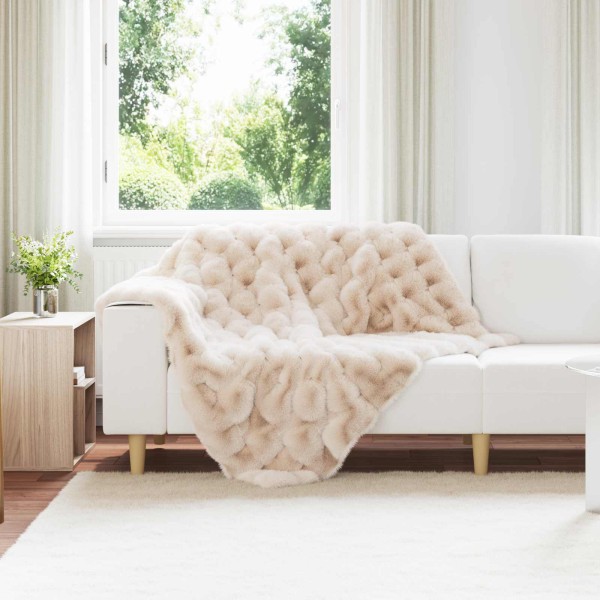 Artificial Zefiro Smoked Bedding 4 pcs Sand 130 x 150 cm