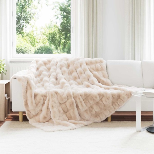 Artificial Zefiro Smoked Bedding 4 pcs Sand 220 x 240 cm