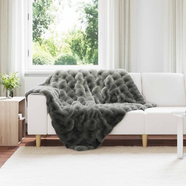 Artificial Zefiro Smoked Bedding 4 pcs Dark gray