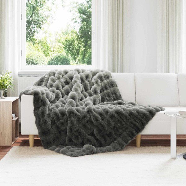 Artificial Zefiro Smoked Bedding 4 pcs Dark gray