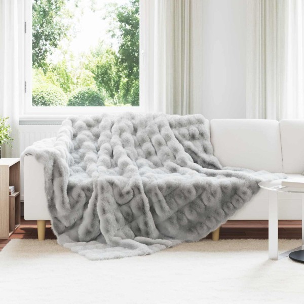 Artificial Zefiro Smoked Bedding 4 pcs Grey 220 x 240 cm