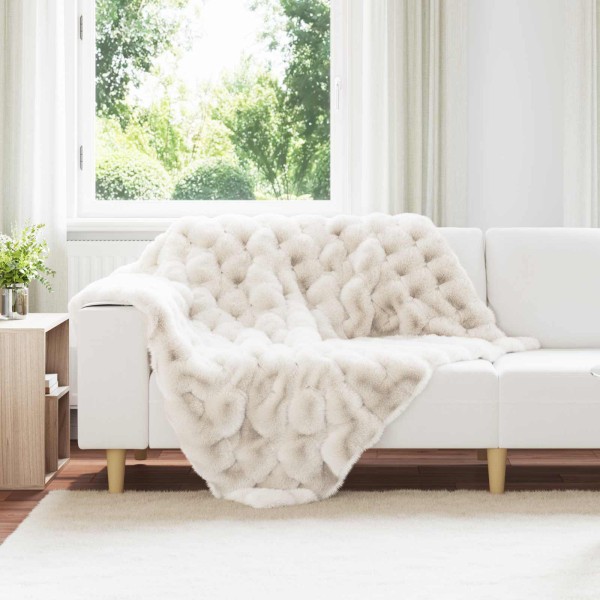 Artificial Zefiro Smoked Bedding 4 pcs White 130 x 150 cm