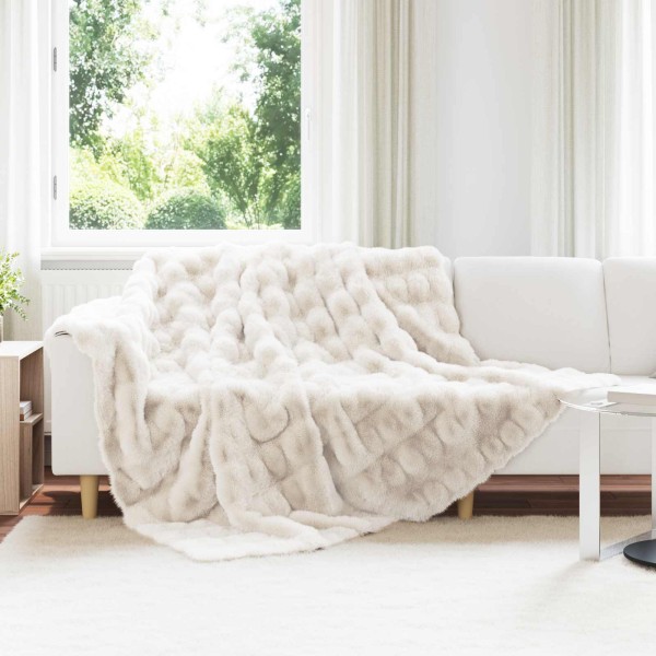 Artificial Zefiro Smoked Bedding 4 pcs White 220 x 240 cm