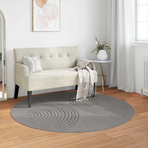zoning carpet HUARTE Grey Ø 200 CM Polyester