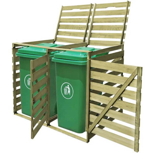Double container shelter, impregnated wood, 240l