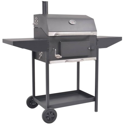 Cast, coal, smoker with...