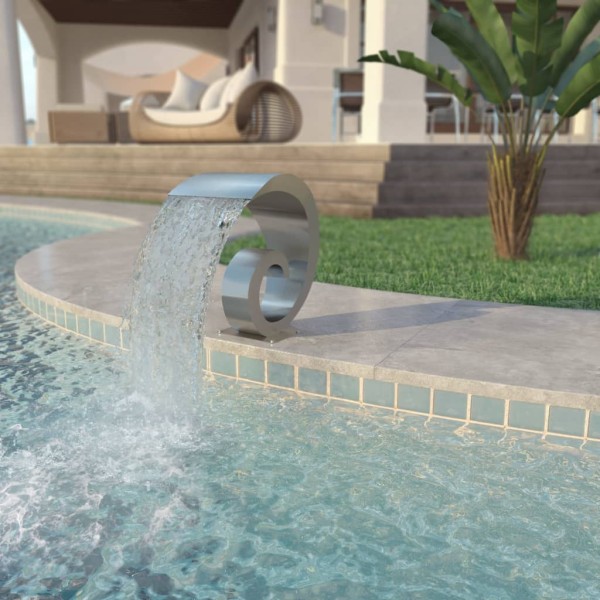 Basin fountain, stainless steel, 50x30x53cm, silver
