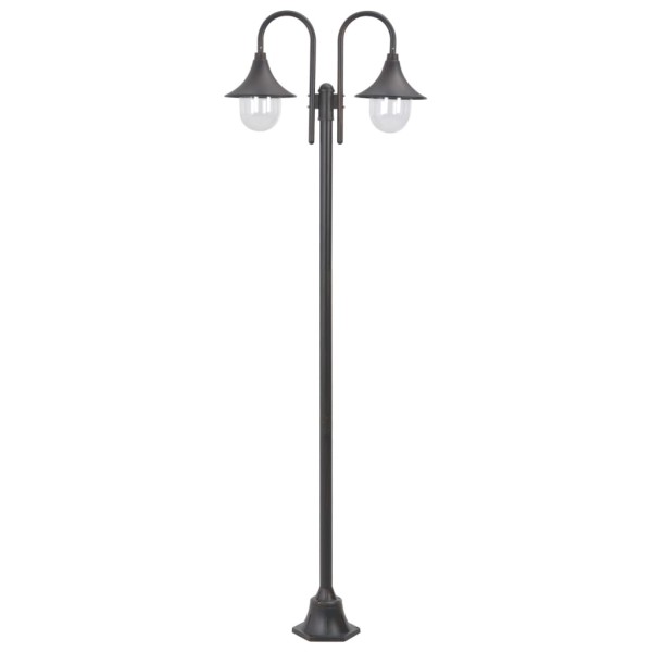 Garden Luminaire, E27, 220cm, Aluminum, 2 lights, bronze