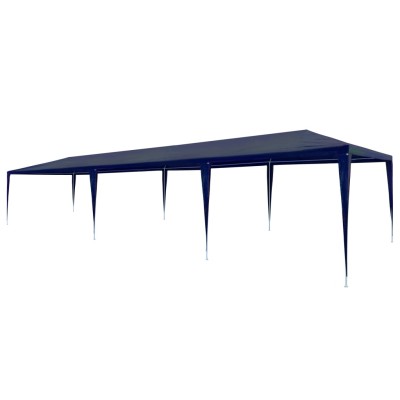 Wooden tent, blue, 3x9 m, PE