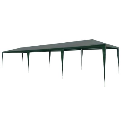 Wooden tent, green, 3x9m, PE