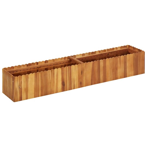 High garden bed, 150x30x25 cm, acacia wood array