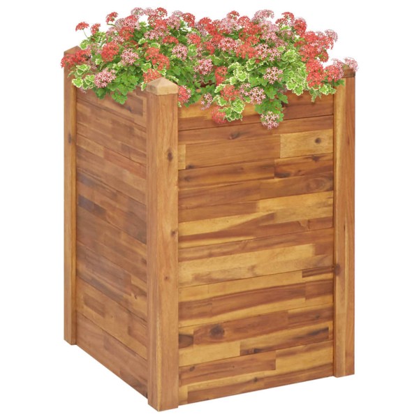 Garden trough, 60x60x84cm, acacia array, high