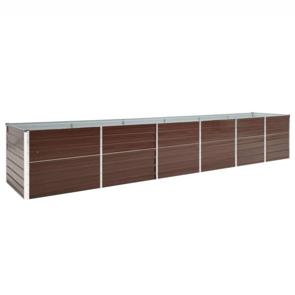 High bed, brown, 480x80x77cm, galvanized steel