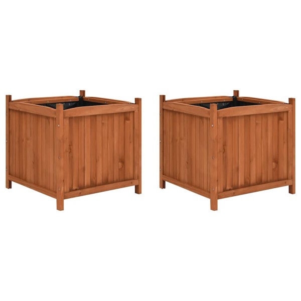High beds, 2pcs., 50x50x50cm, spruce wood