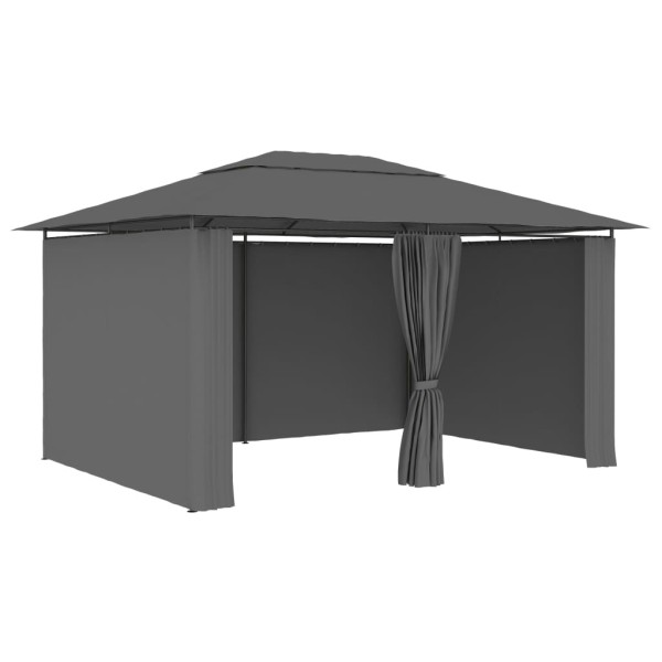 Garden tent with curtains, anthracite colours, 4x3m