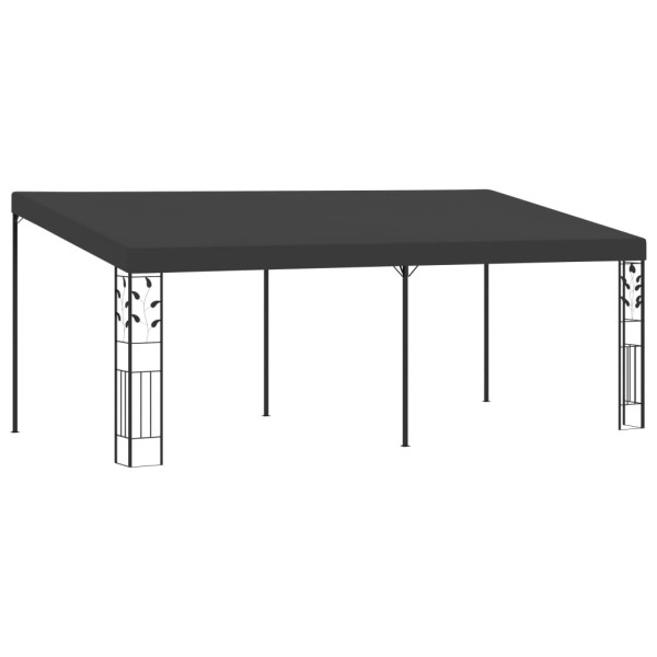 Wall-mounted summerhouse, anthracite, 6x3x2,5m