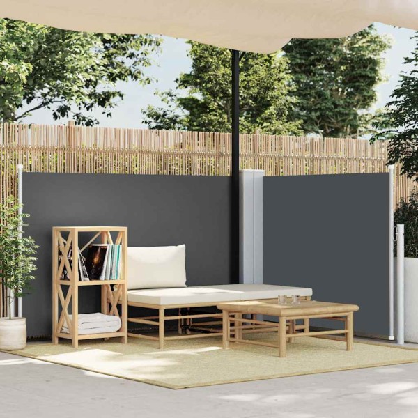 Pull out side partition, anthracite color, 120x600cm