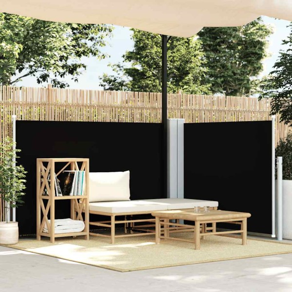 Retractable side bulkhead, black, 120x1000cm