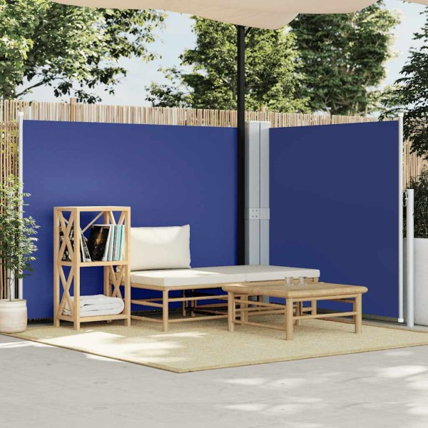 Pull out side partition, blue, 140x1000cm
