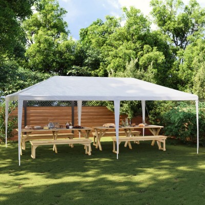 Wooden tent, white, 4x6m
