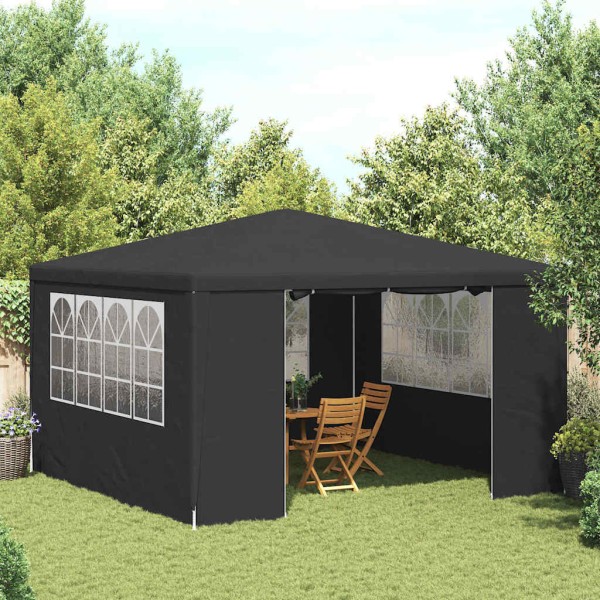 Advanced tent with side walls, anthracite, 4x4m, 90g / m ²