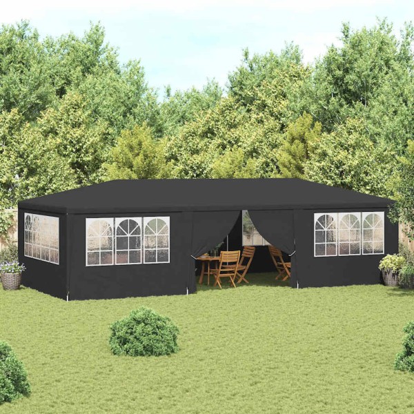 Advanced tent with side walls, anthracite, 4x9m, 90g / m ²