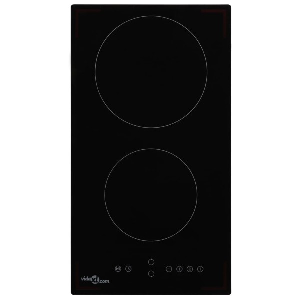 Ceramic hob with 2 hobs, touch screen, 3000W