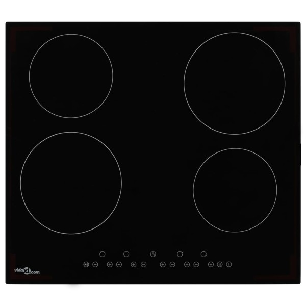Ceramic hob with 4 hobs, touch screen, 6000W