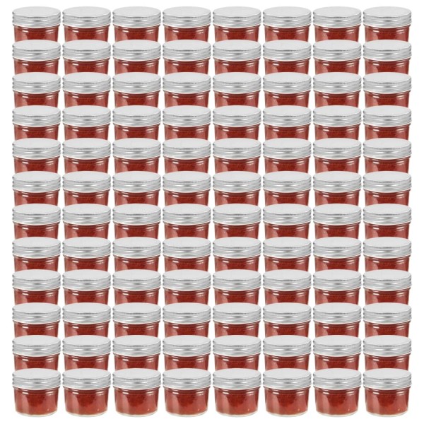 Glass jam. with silver coating, 96pcs., 110ml