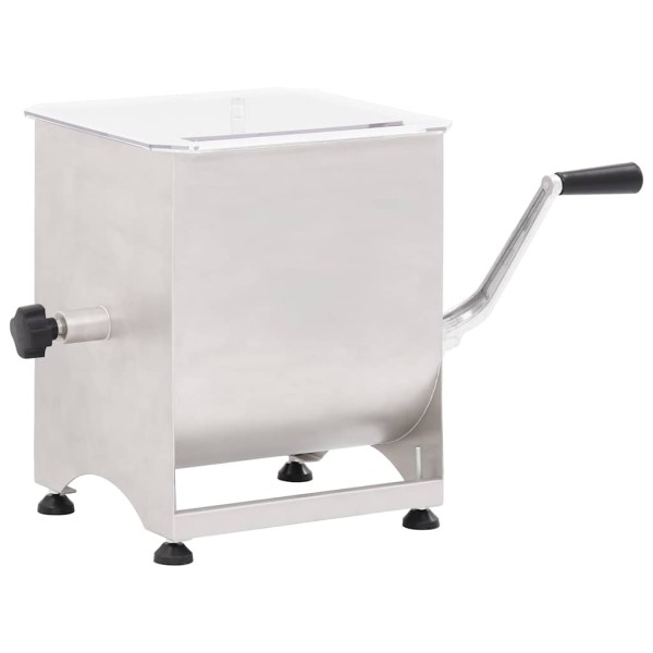 Meat mixer with gearbox, silver, steel