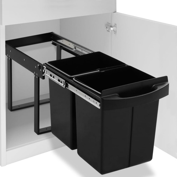 Removable kitchen cabinet trash box, 48l, soft-close